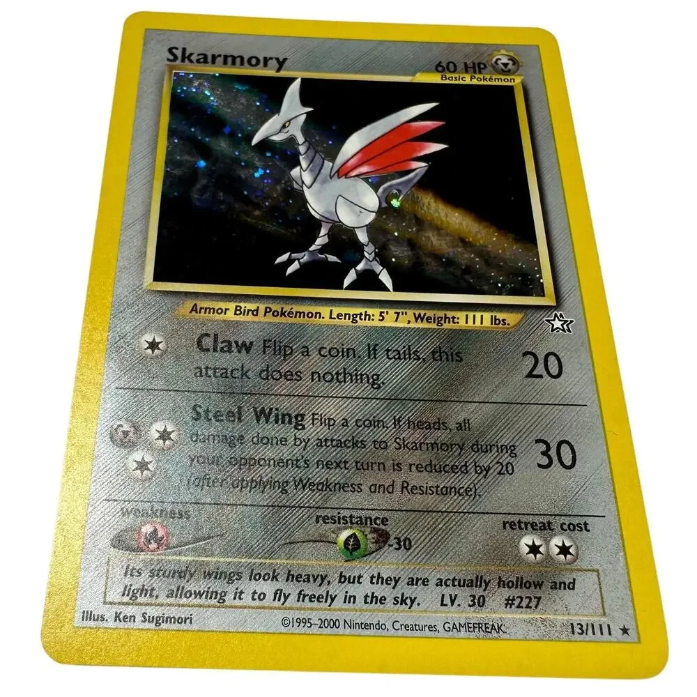 Pokemon TCG Skarmory 13/111 Neo Genesis Holo Rare Unlimited Near Mint